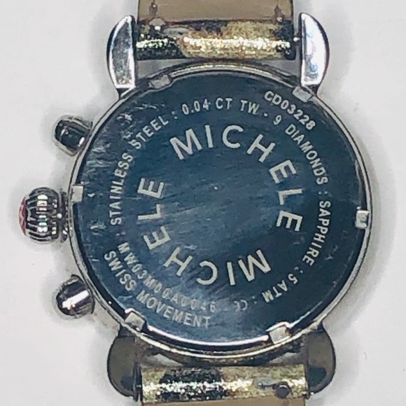 Michele Stainless Steel Diamond Dial Watch - Picture 5 of 8